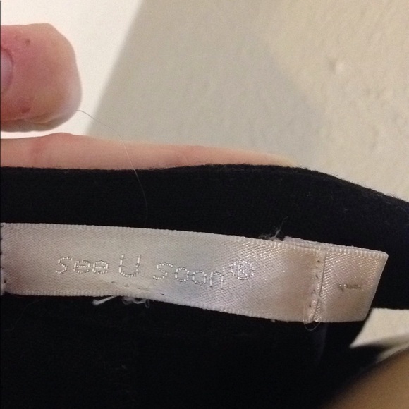 See You Soon Black Tunic Dress with Pink Edging - Picture 8 of 8